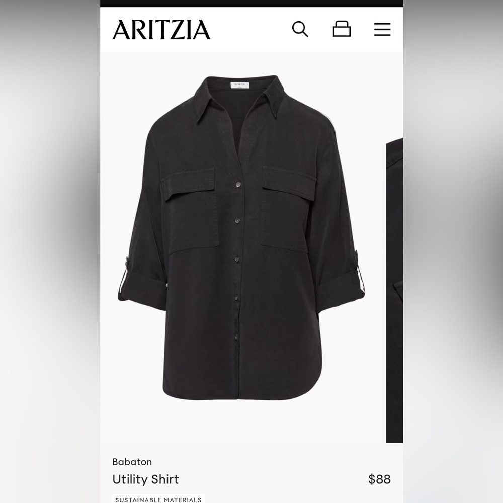 Brand new Aritzia Babaton Utility Shirt Size XS